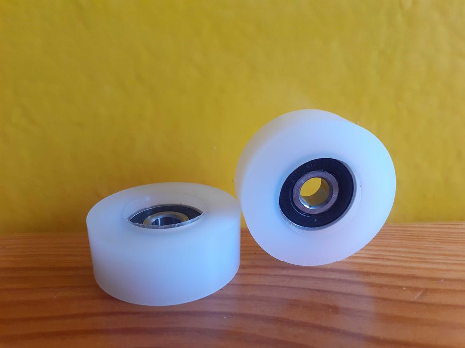 NOWE teflonowe kółka 40mm 15mm 8mm łożyska komplet