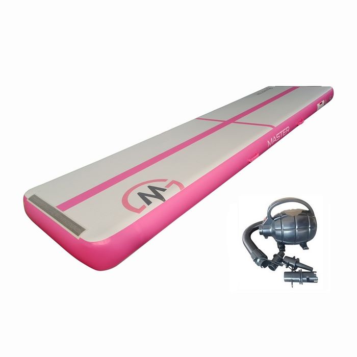 Airtrack Ścieżka Akrobatyczna Master 400 X 100 X 20 Cm - Szaro-Różowy