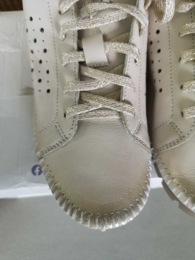 buty półbuty Maciejka 38 beż lato jesień wiosna nowe