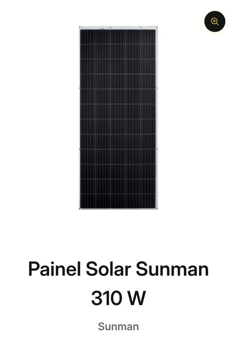 Painel solar flexível monocristalino 310 W
