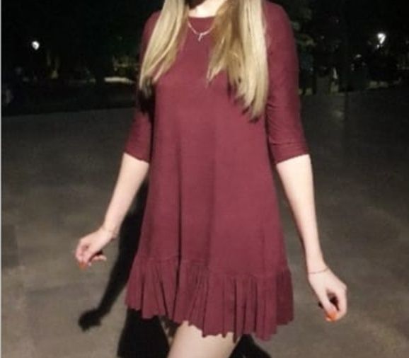 Сукня замшева бордового кольору