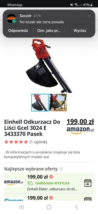 Dmuchawa odkurzacz  do liści