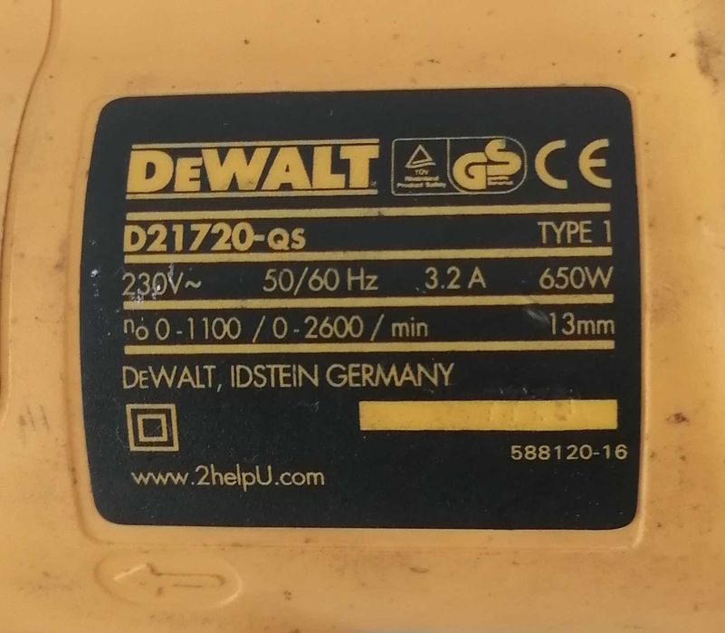 Borbequim furadeira Dewalt  D21720-qs