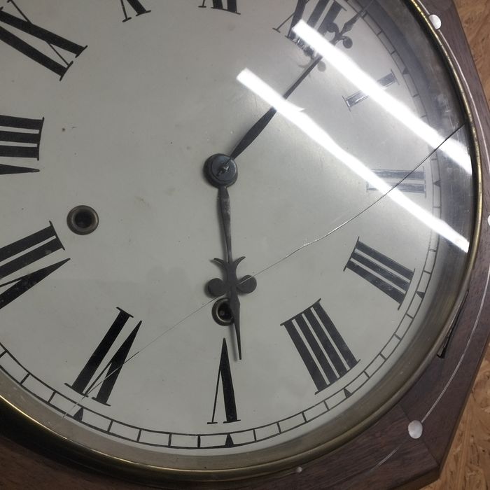 Duży stary zegar ścienny A38 sprawny