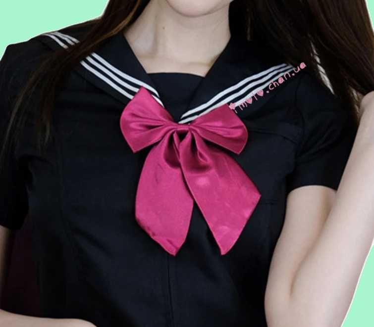 Аниме галстук бабочка черная косплей школьная японская форма  цвета