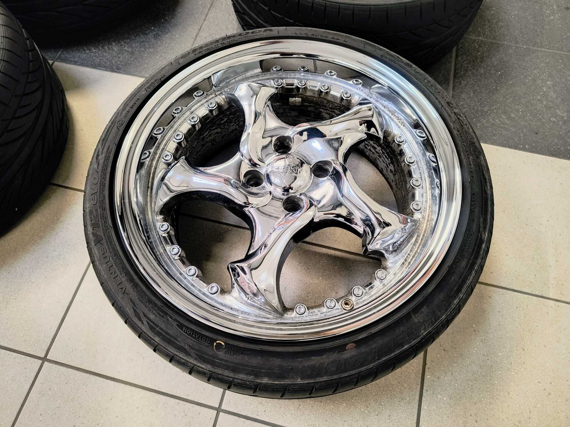 Keskin KT7  17" 4x100 Chrom R17 z oponami Hankook Ventus V12 evo