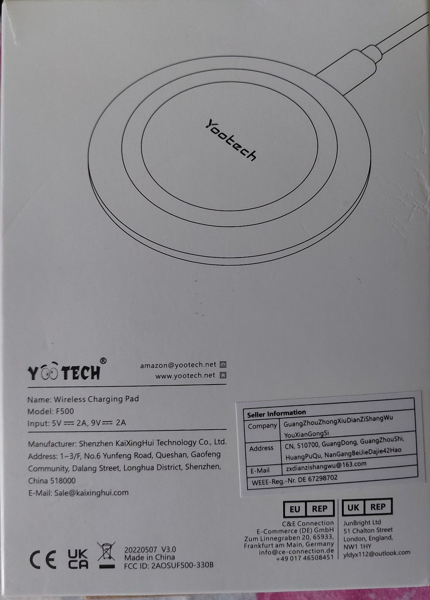 Ładowarką indukcyjna Yootech F 500