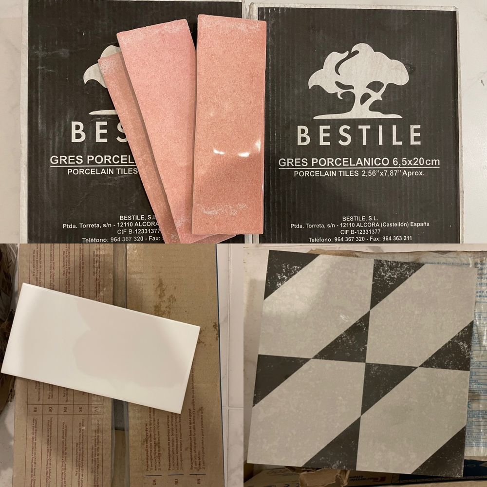 Остатки керамогранита упаковка клинкер Bestile Nolita rosa Golden tile