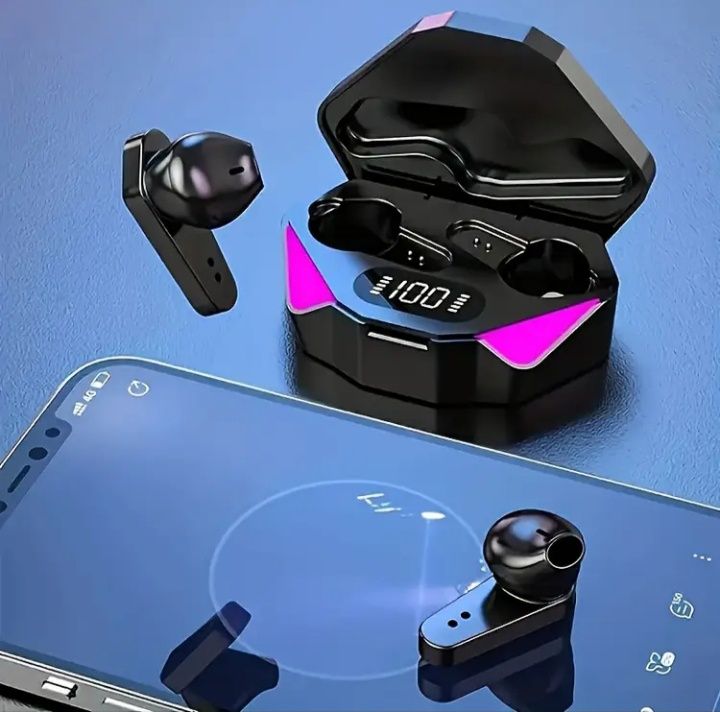 Świetnej jakości słuchawki douszne bluetooth RGB!