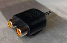 Adapter jack 3,5mm - 2 x cinch