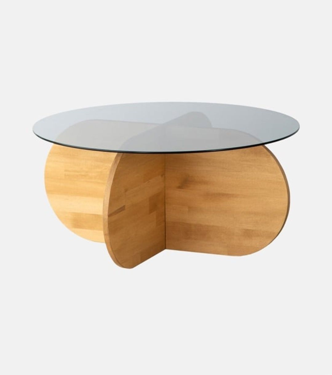 Mesa de madeira e vidro para sala
