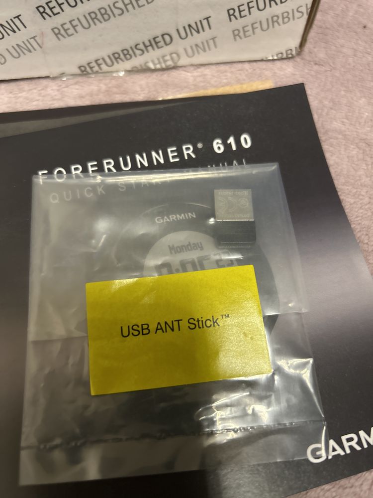 Garmin Forerunner 610 + ładowarka + adapter + USB Ant Stick