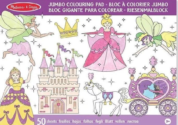Kolorowanka dla dziewczynki Wróżki i Księżniczki - 50 arkuszy