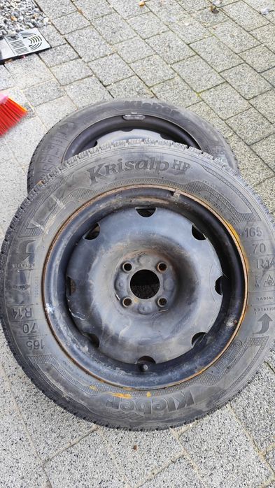 Felgi R14 + zimowe Kleber 165/70 R14 lub zimowe Semperit 165/70 R14