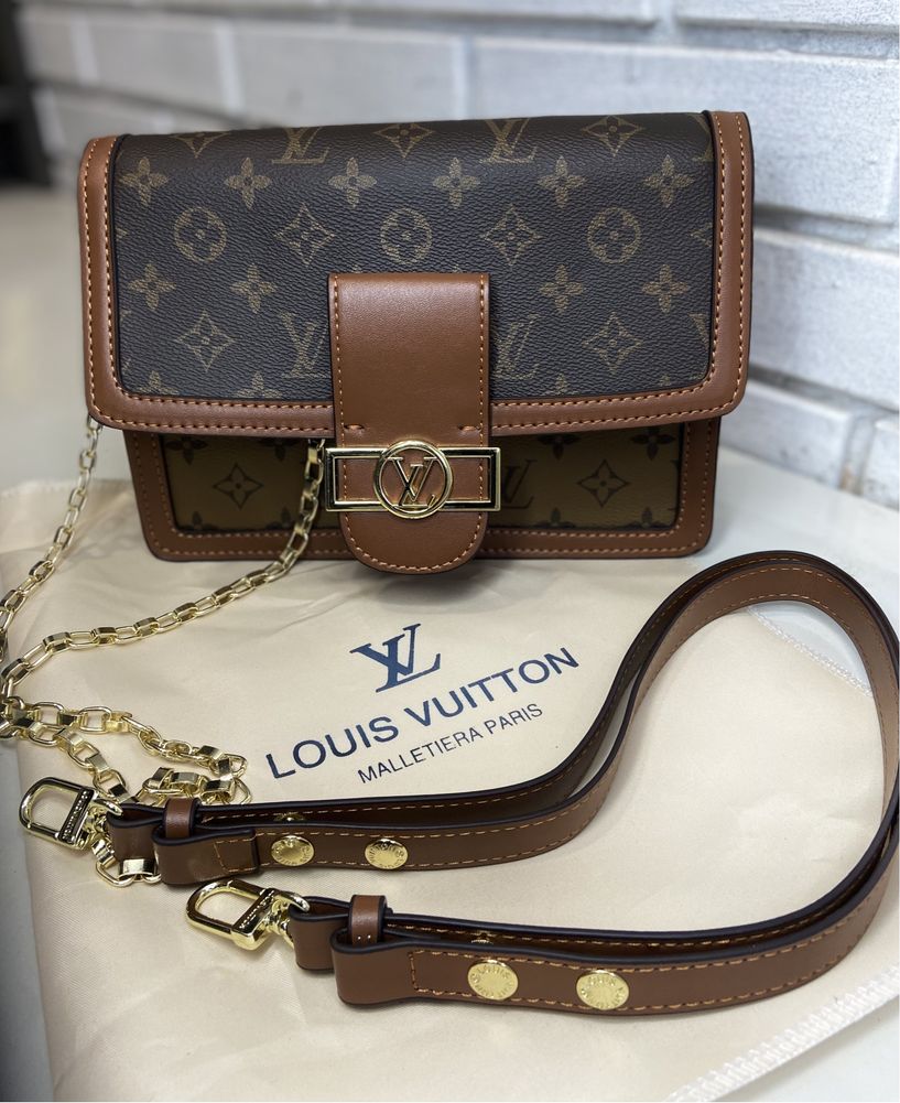 Кожаная сумка Louis Vuitton, шкіряна сумка клатч луі вітон, премиум