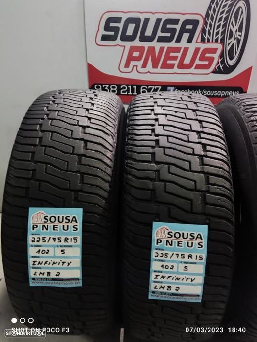 3 pneus semi novos 225-75r15 - infinity - oferta da entrega