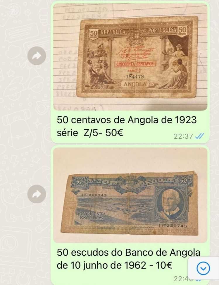 Vendo várias notas antigas
