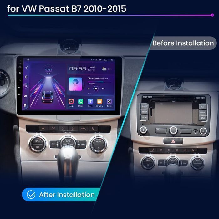 Nawigacja VW Passat B6 B7 CC 2005 - 2015 Carplay Android 8GB 256GB