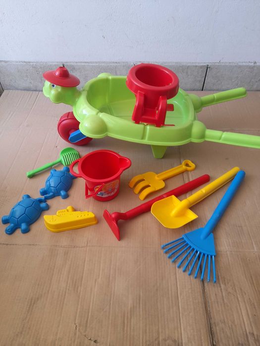 Zabawki plażowe, żółw taczka, zestaw