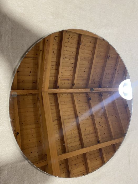 Espelho redondo sem moldura, para desocupar