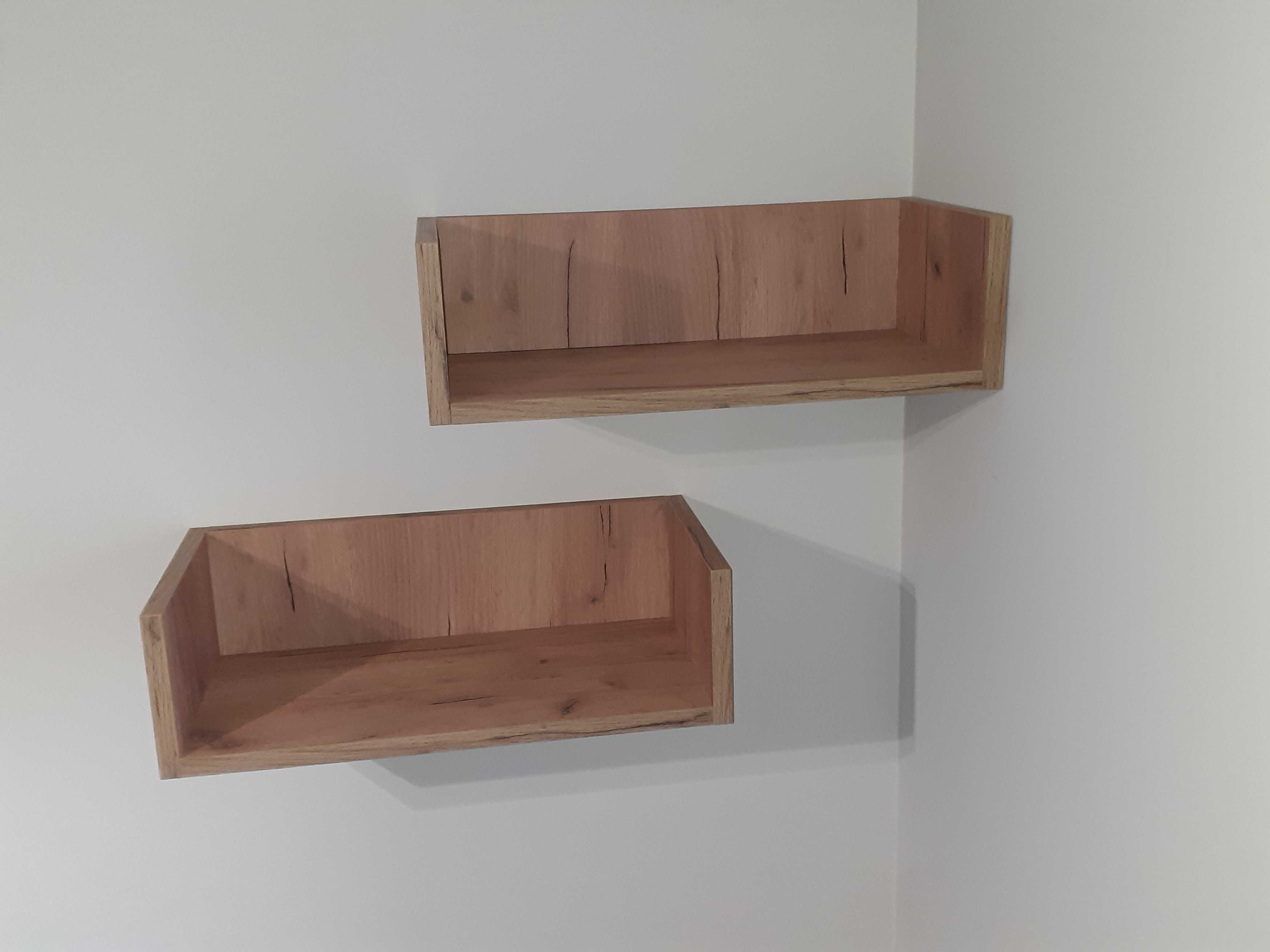 Półki ścienne 50cm na ścianę półki na książki Dąb Craft Złoty