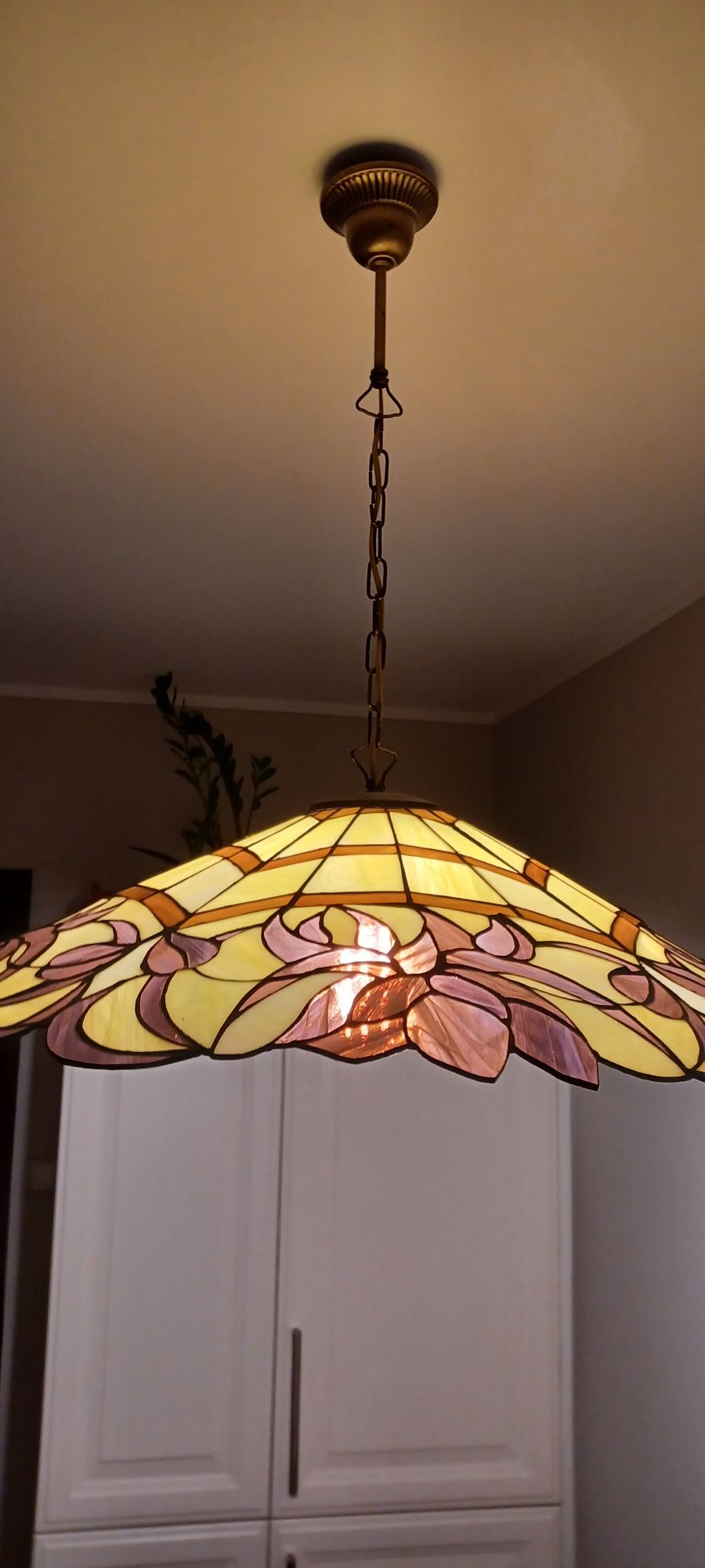 Lampa witrażowa nad stół + 2 kinkiety