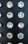 Brincos de zirconia sintética