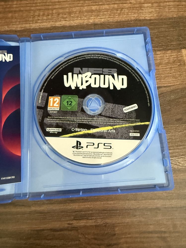 PlayStation Ps 5 NFS Need For Speed Unbound PL! Wymiana!
