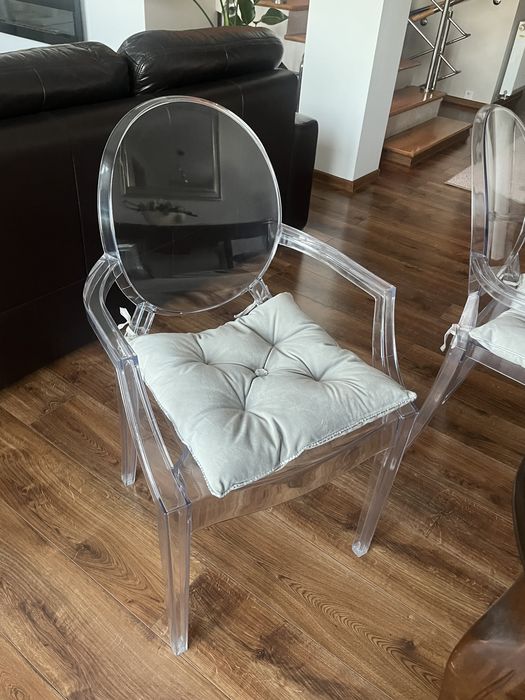 Krzesła przezroczyste 4 sztuki