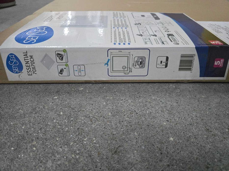 Base de duche Sensea Essential 70×70 cm – Nova, por estrear