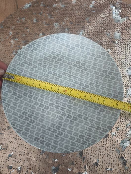 Talerze deserowe actuel szaro-białe 19 cm 6 szt