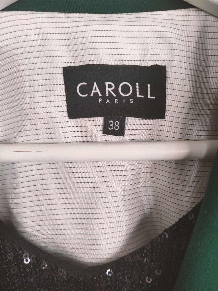 Marynarka Caroll Paris, francuska nowa38/M/10 butelkowa zieleń