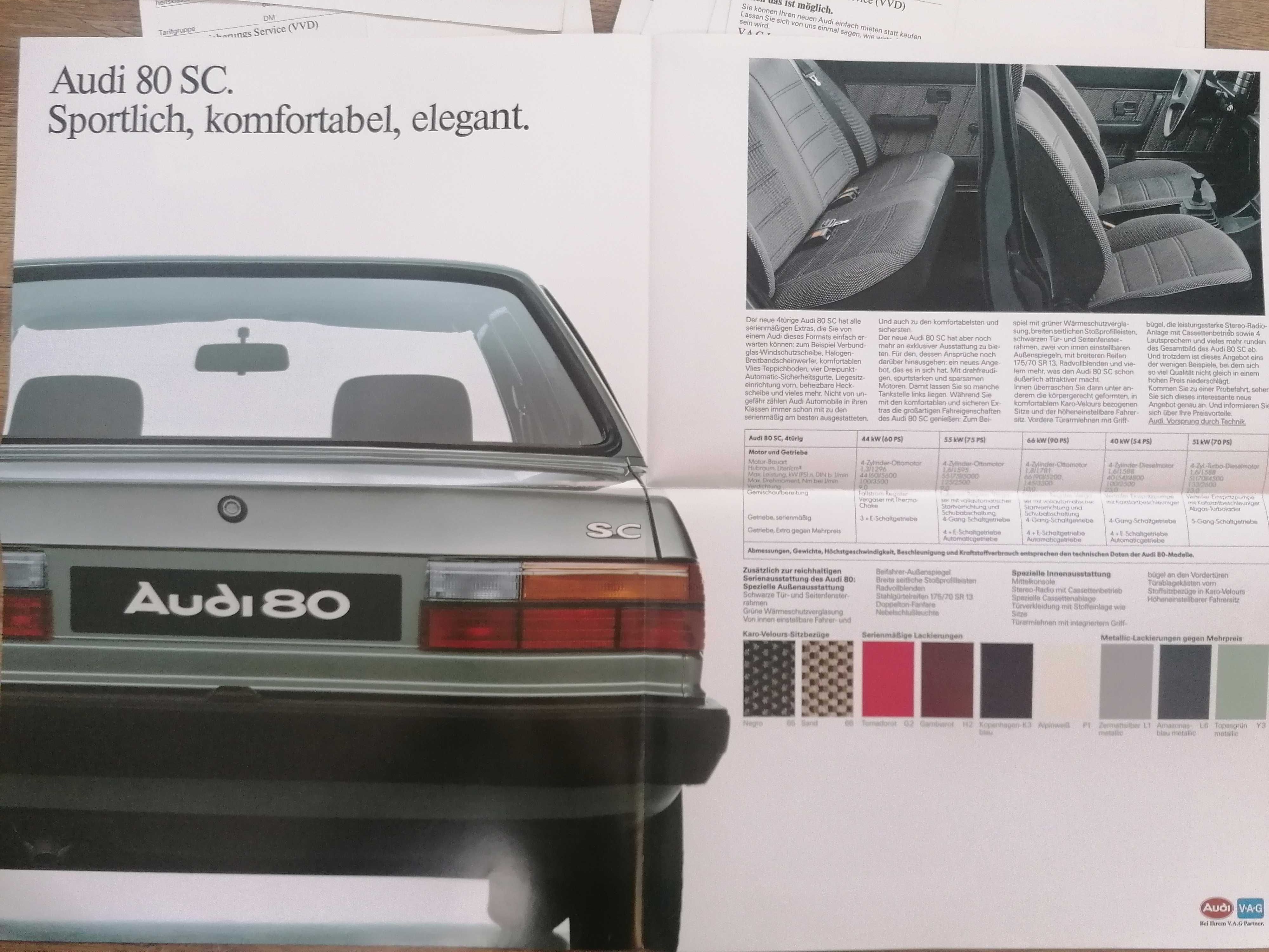 Prospekt Audi 80 SC B2