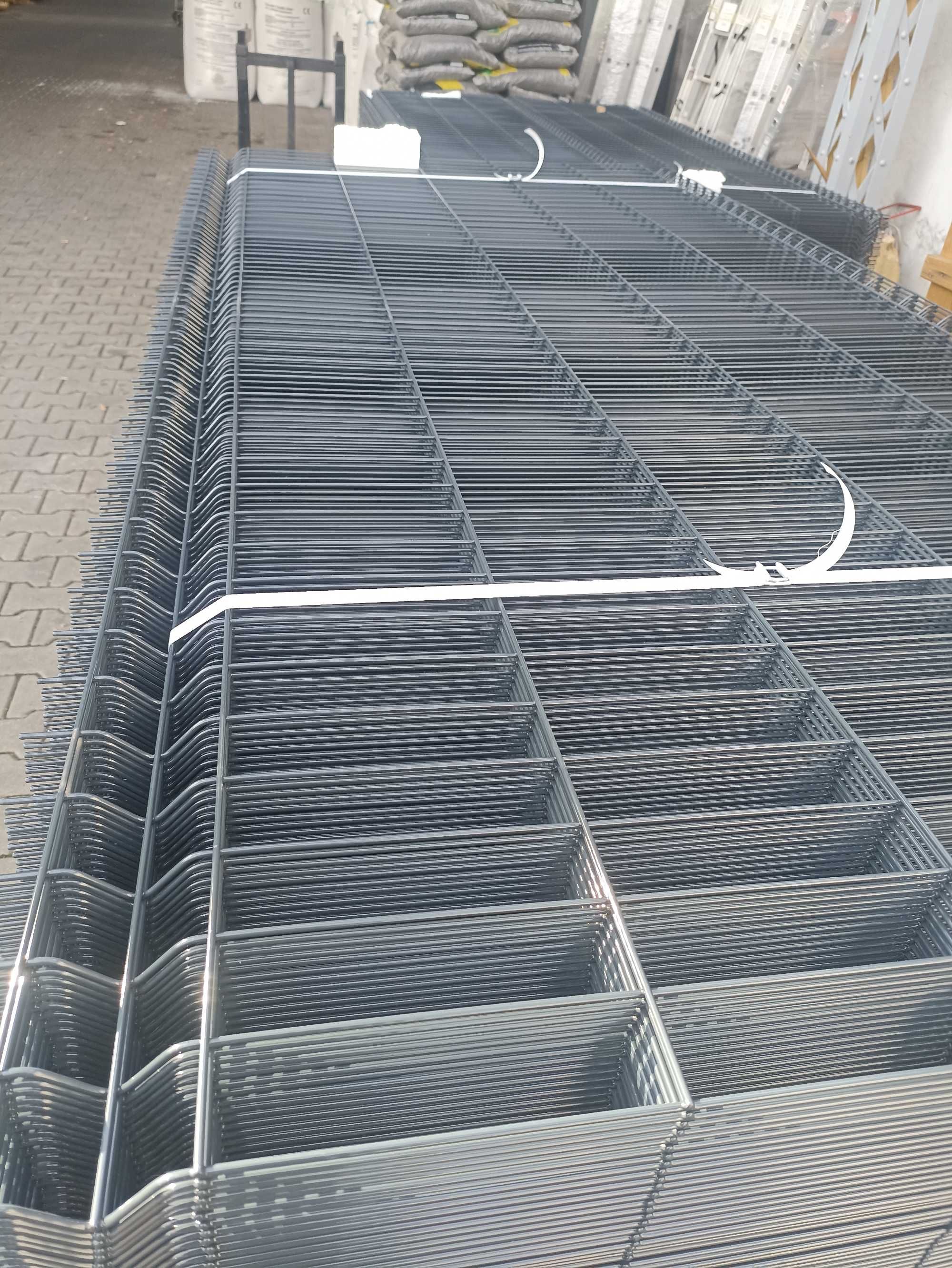 Panel ogrodzeniowy 3D ocynk + RAL grafit 4 - 1,23 grafitowy panele