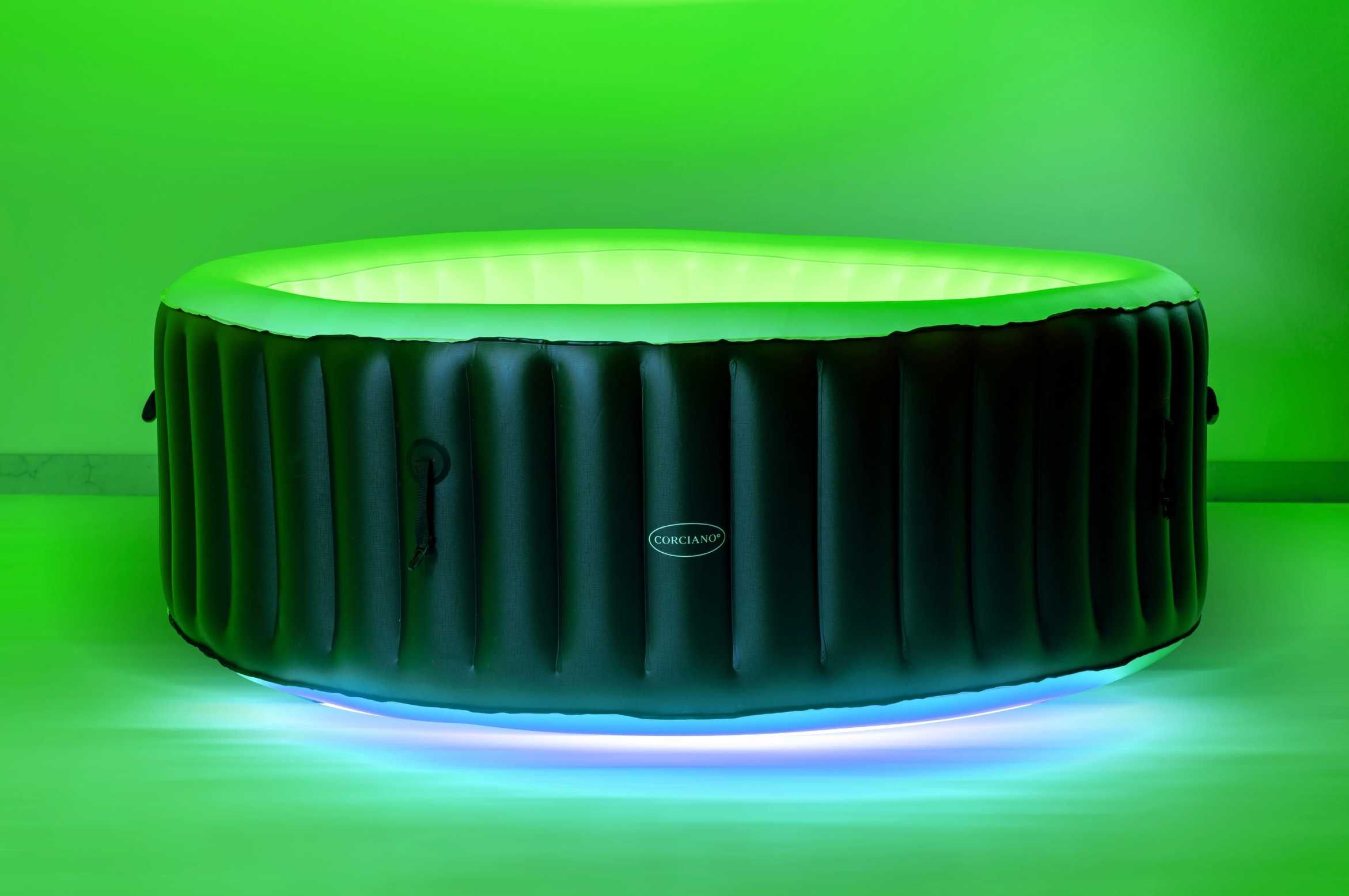 Jacuzzi Ogrodowe 196x66 z Hydromasażem i Kolorowym LED – Relaks w Domu