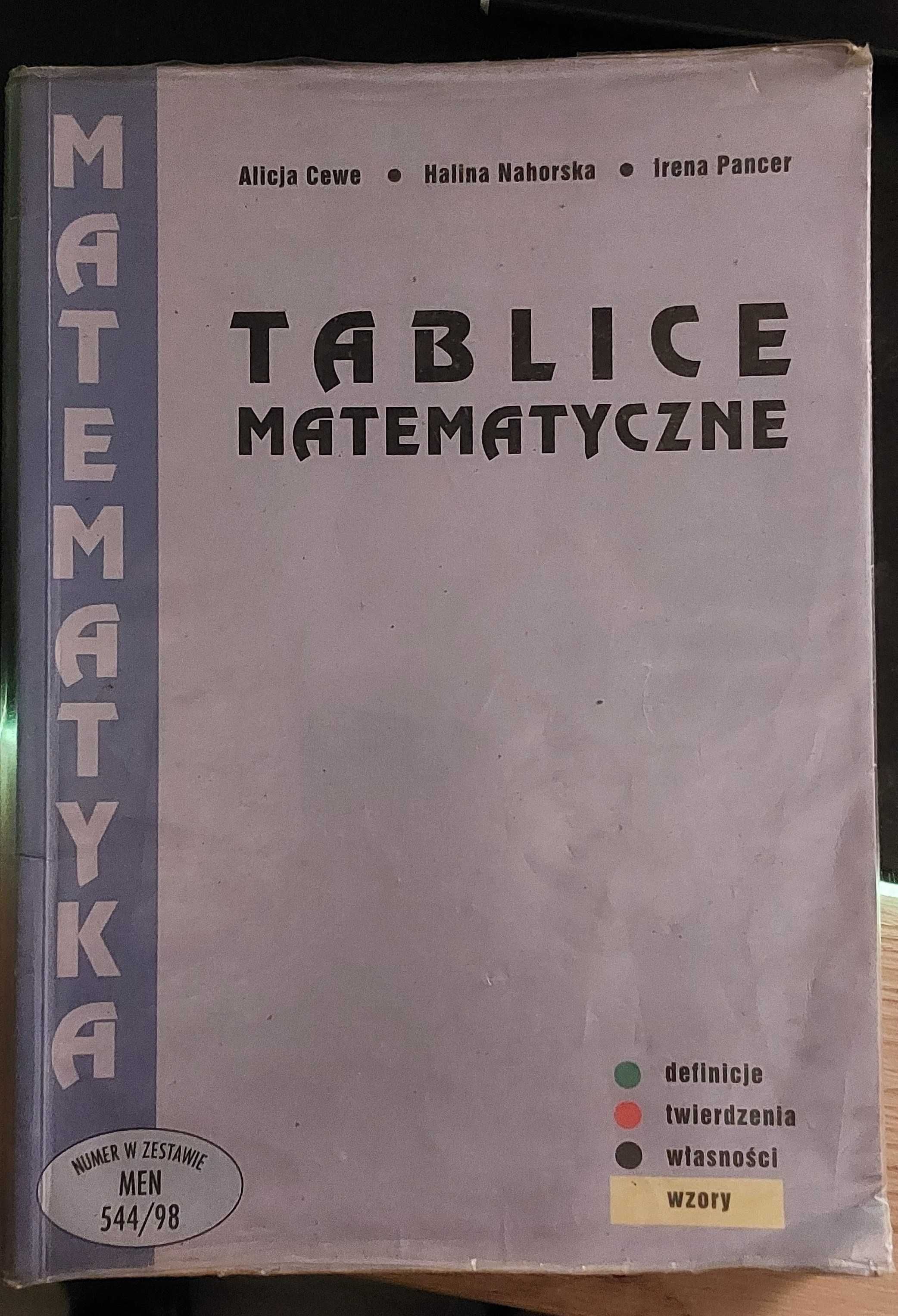 Tablice matematyczne - A. Cewe, H. Nahorska