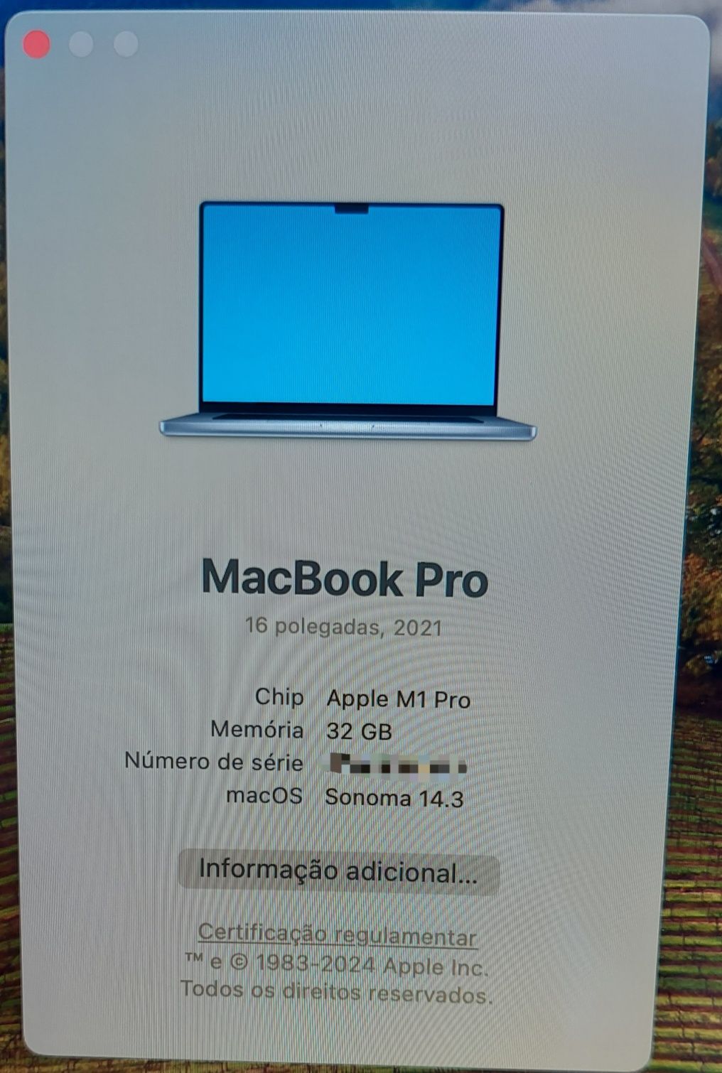 Macbook M1 Pro 16" (2021) 32 GB (512 GB SSD)