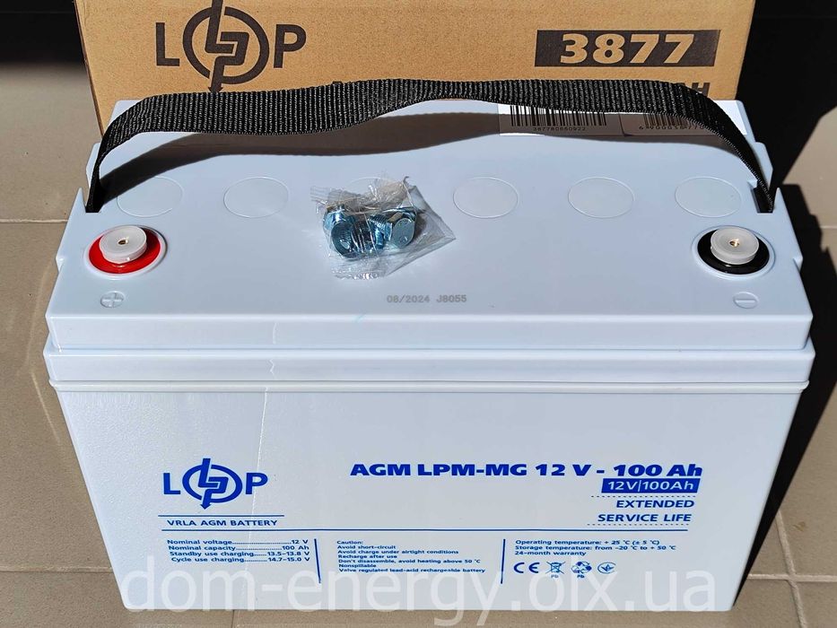 Аккумулятор 100Аh мульти гелевый AGM LPM-MG 12V - 100 ИБП ДБЖ котла