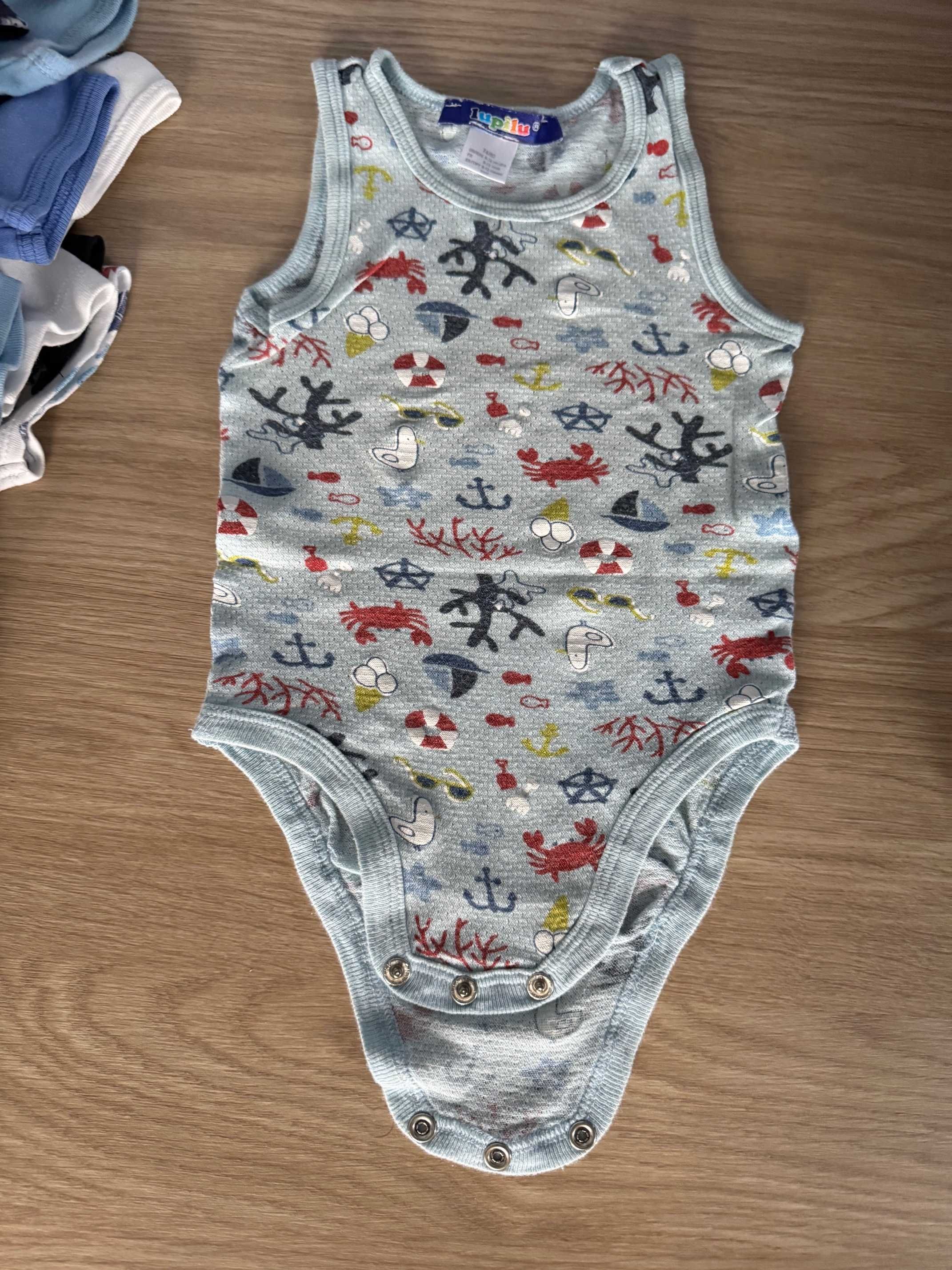 Body dziecięce chłopięce rozmiary 68-80 10 szt.