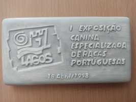 Placa cerâmica 1a exposição canina especializada raças portuguesas 98