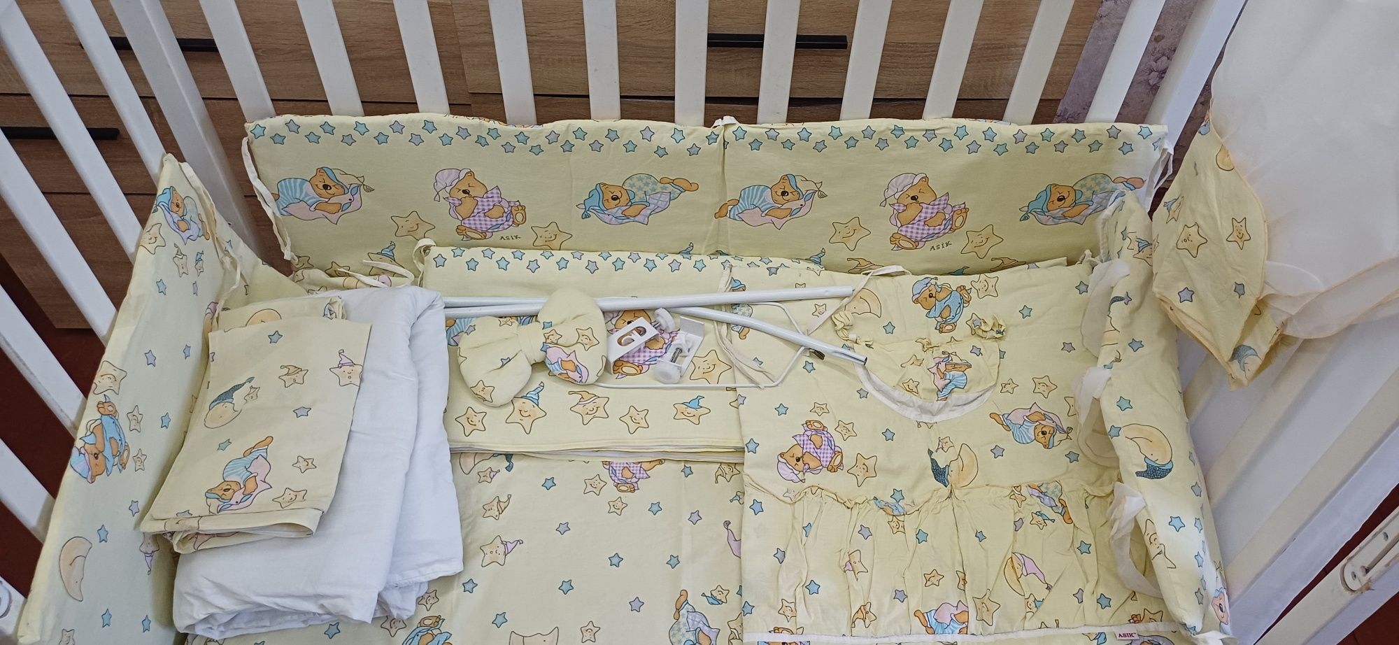 Дитяче ліжко з кокосовим матрацом , дитяча люлька