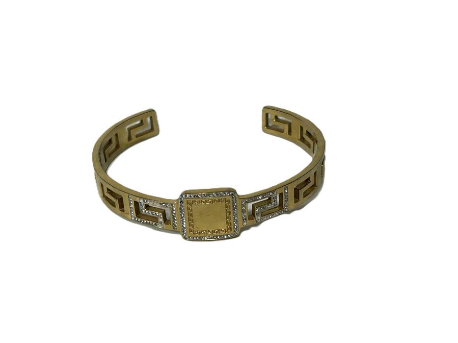 Srebrna Pozłacana bransoleta z cyrkoniami 16.27g