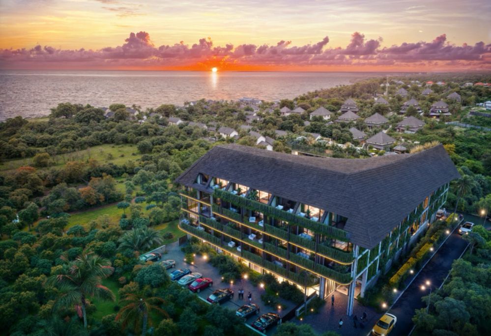 Квартиры под управлением Wyndham на первой линии пляжа Melasti  Бали