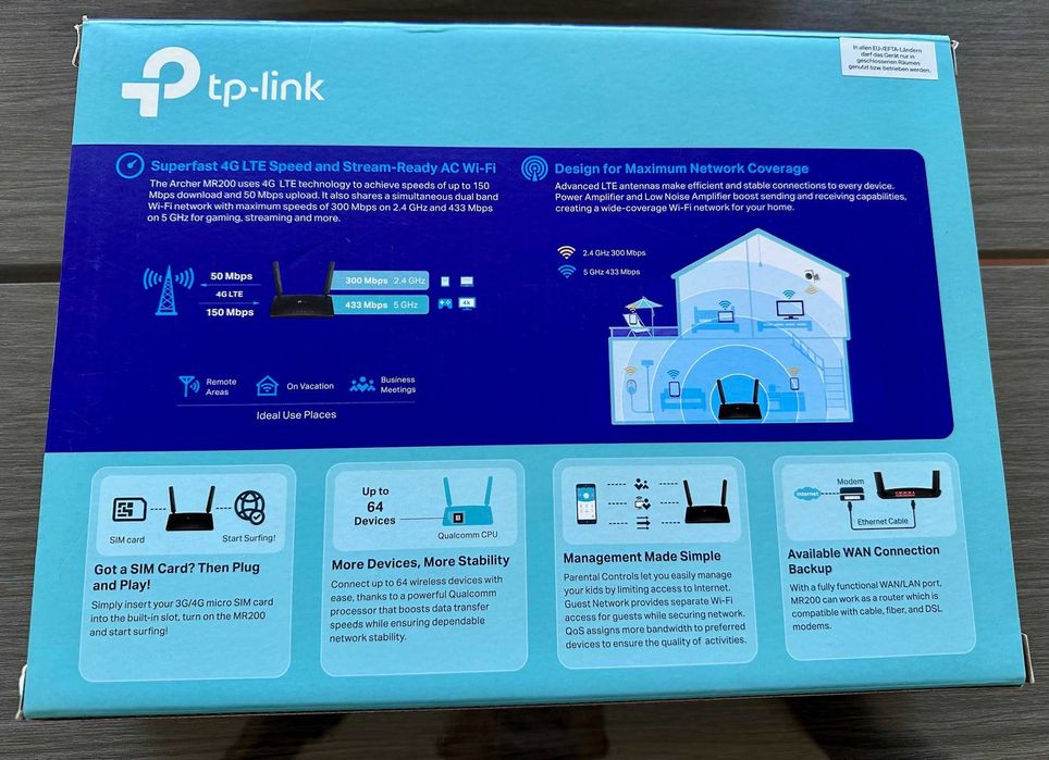 Router 4G LTE TP-Link Archer MR200