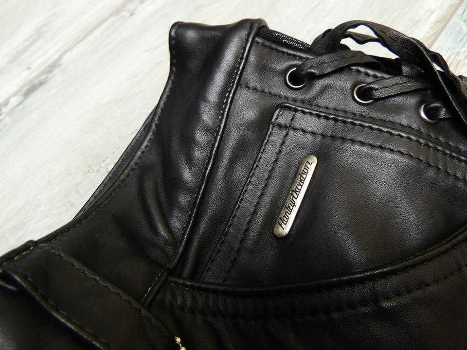 HARLEY DAVIDSON Melrose Spodnie Damskie Skórzane Wiązane Sznurowane