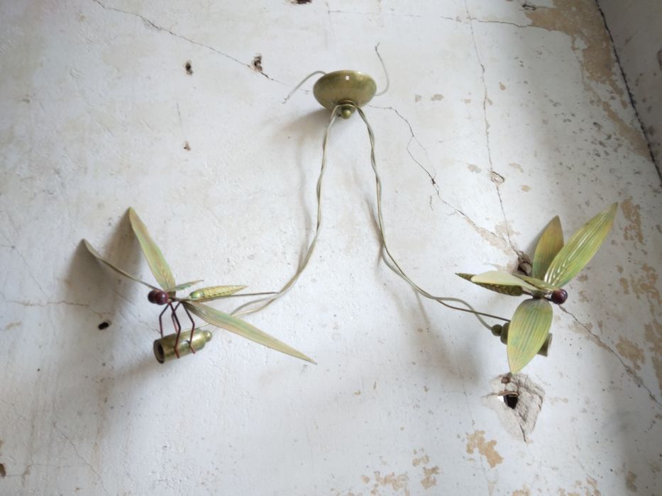 Ładny żyrandol prl ważki