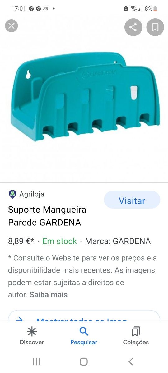 Suporte mangueira marca Gardena novas