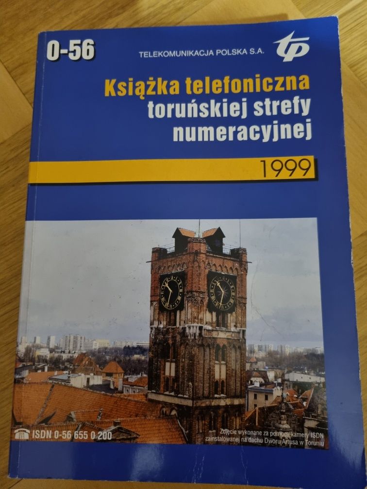 Książka telefoniczna woj toruńskiego z 1999r