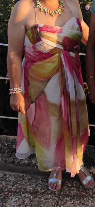 Vestido de cerimónia usado uma vez muito bonito Créatif Paris