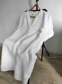 H&M біла сукня плаття белое льняное платье
